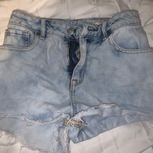 High rise jean shorts